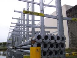 Heavy duty cantilever racking for storage of Q235 steel